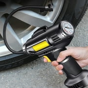 Bilqis Wired Pointer Car Inflator, Intelligent Car Pump, Portable AIr Compressor, Car Accessories, Tire Inflator, AIr Pump for Car Tires, Wired Pointer 12V Convenient Tyre Inflator
